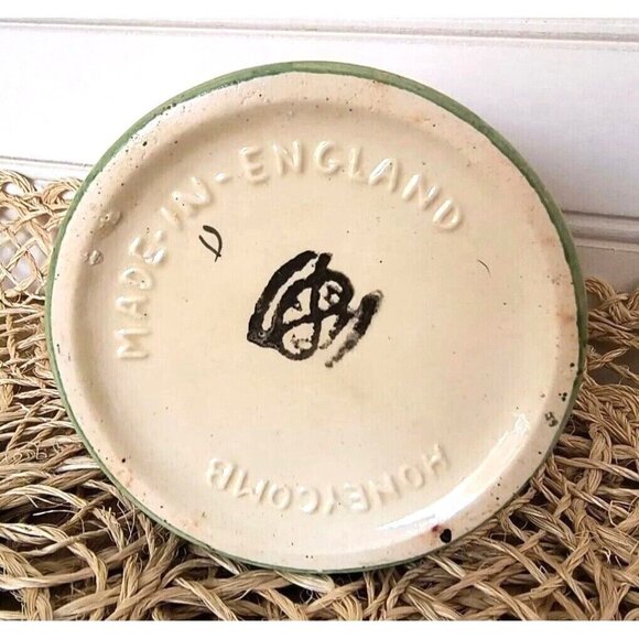 Vintage Kensington Honeypot Base, Honeycomb Bee and Flowers Made in England, EUC - Picture 6 of 7